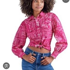 Wrangler Pink Button Down Shirt